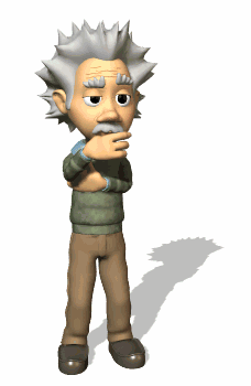 animated anstajn razmislja